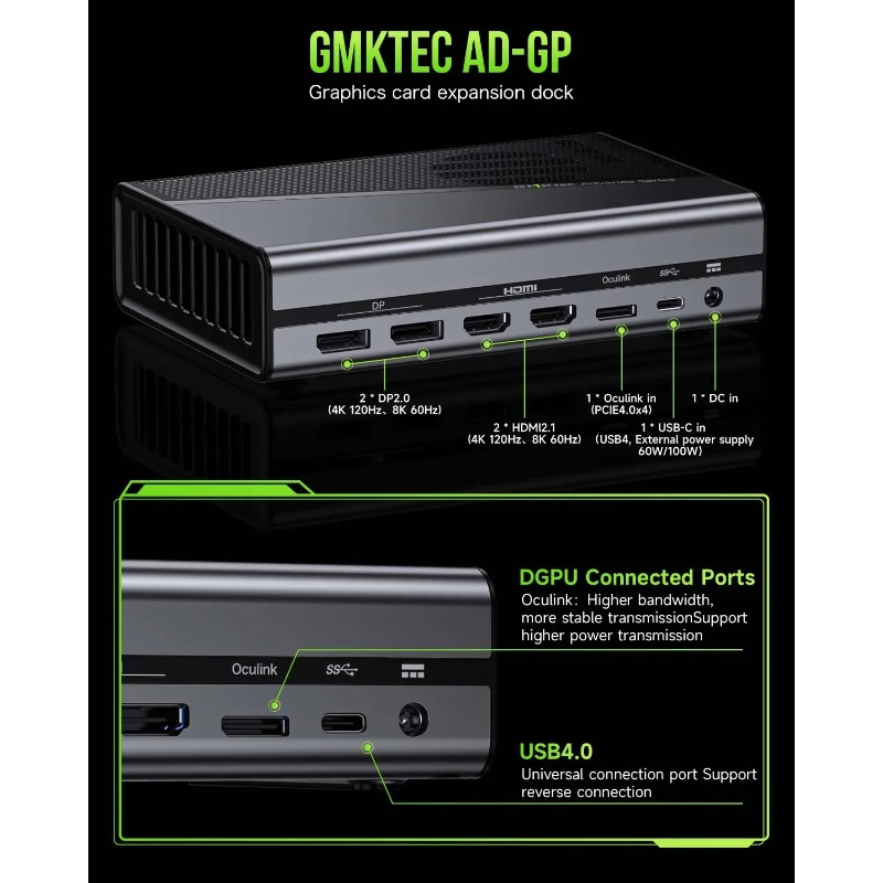 Oculink eGPU Dock G M Ktec AD- - Oculink Gpu Dock Station incelemesi ve fiyatı