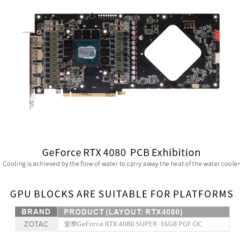 Bykski GPU Bloğu Zotac GeForce - Rtx 4080 Water Cooling Block incelemesi ve fiyatı