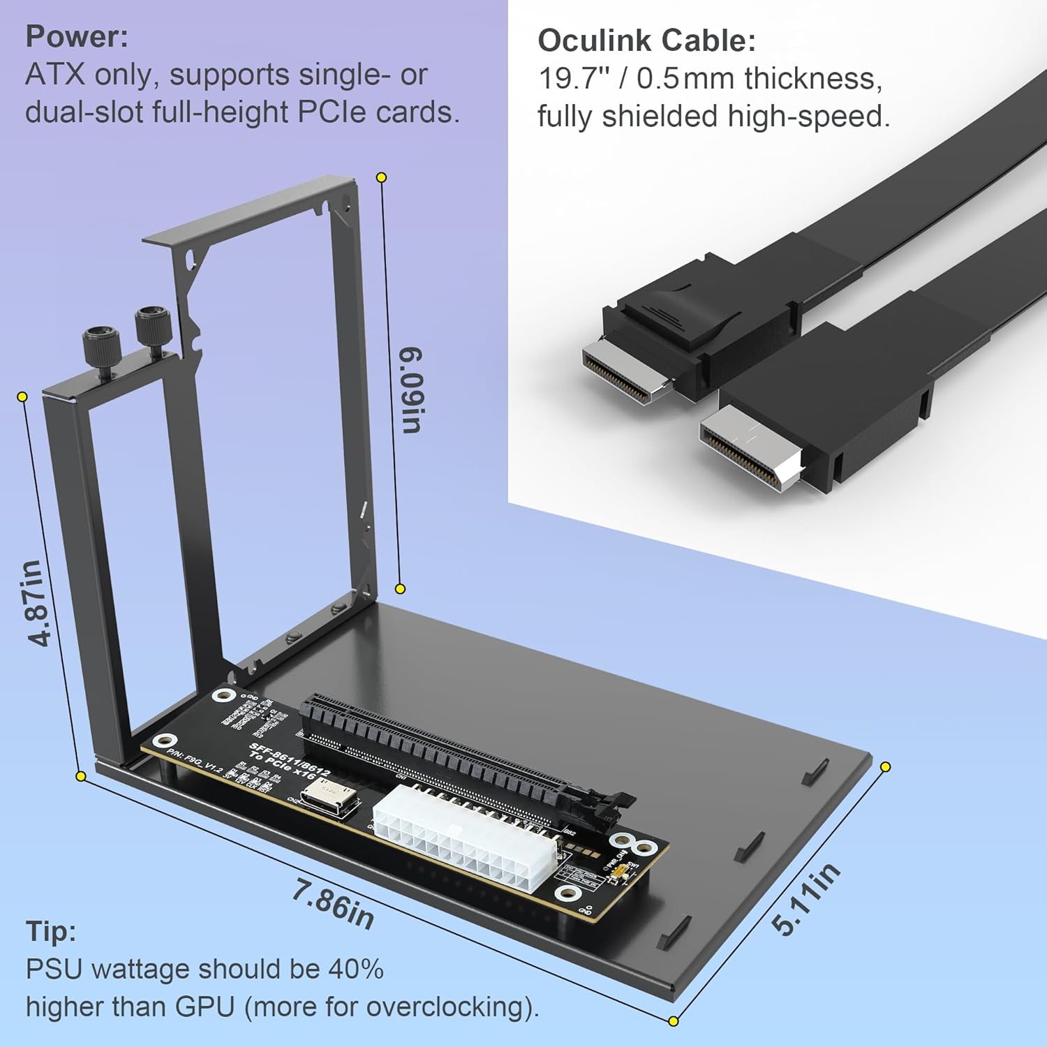 19,7 inç SFF-8611 OCuLink Kabl - Oculink Gpu Dock Station incelemesi ve fiyatı
