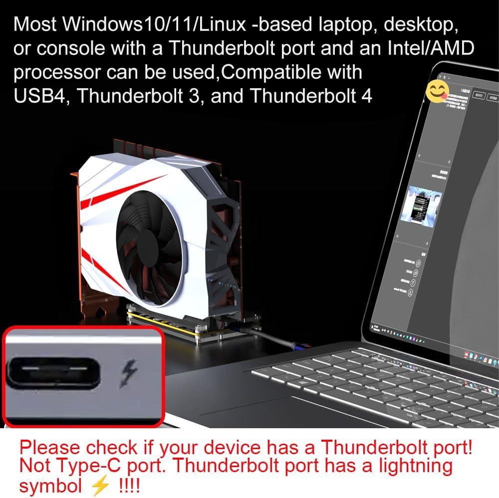 RGEEK 22Gbps eGPU Dock PCIE3.0 - Gpu External Dock Egpu Thunderbolt 4 incelemesi ve fiyatı