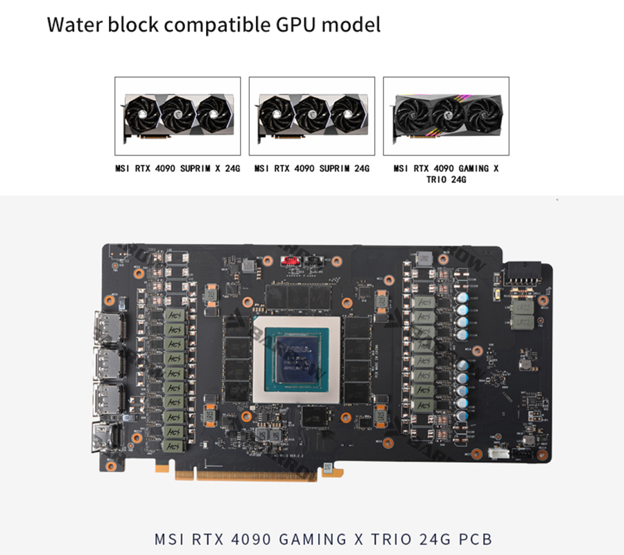 El arabası GPU Su Bloğu, MSI R - Rtx 4090 Water Block Full Cover incelemesi ve fiyatı